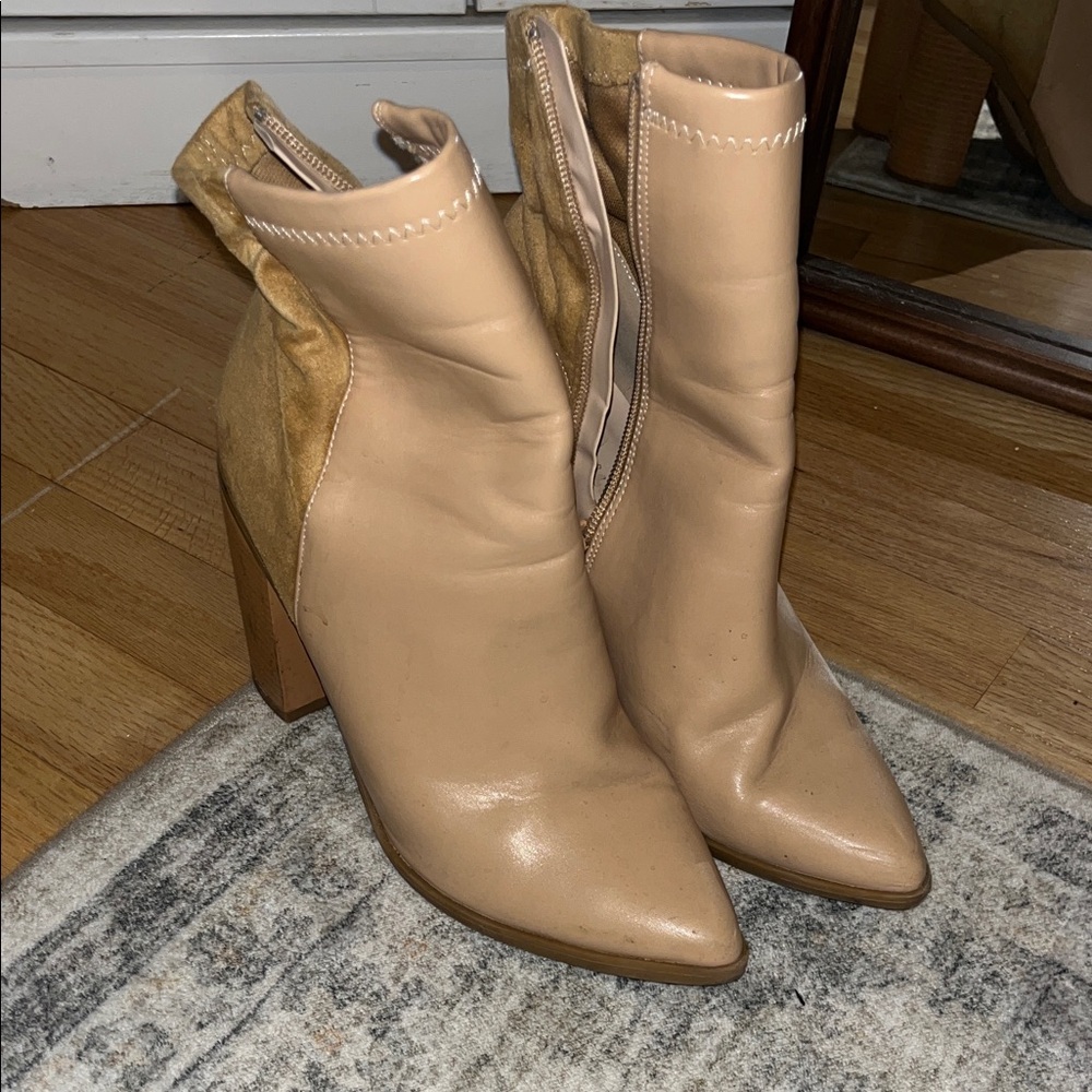 Lulu's Tan Heeled Boots